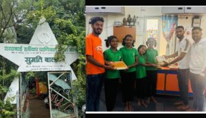 बाप्पाच्या कार्यकर्त्यांकडून ५१ किलोचा महानैवद्य; विद्यार्थ्यांमध्ये प्रसादाचे वाटप…